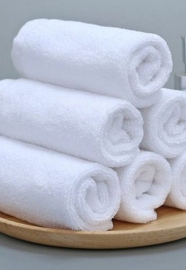 Face towel. 12x12 Export quality. Pure cotton. Color : white