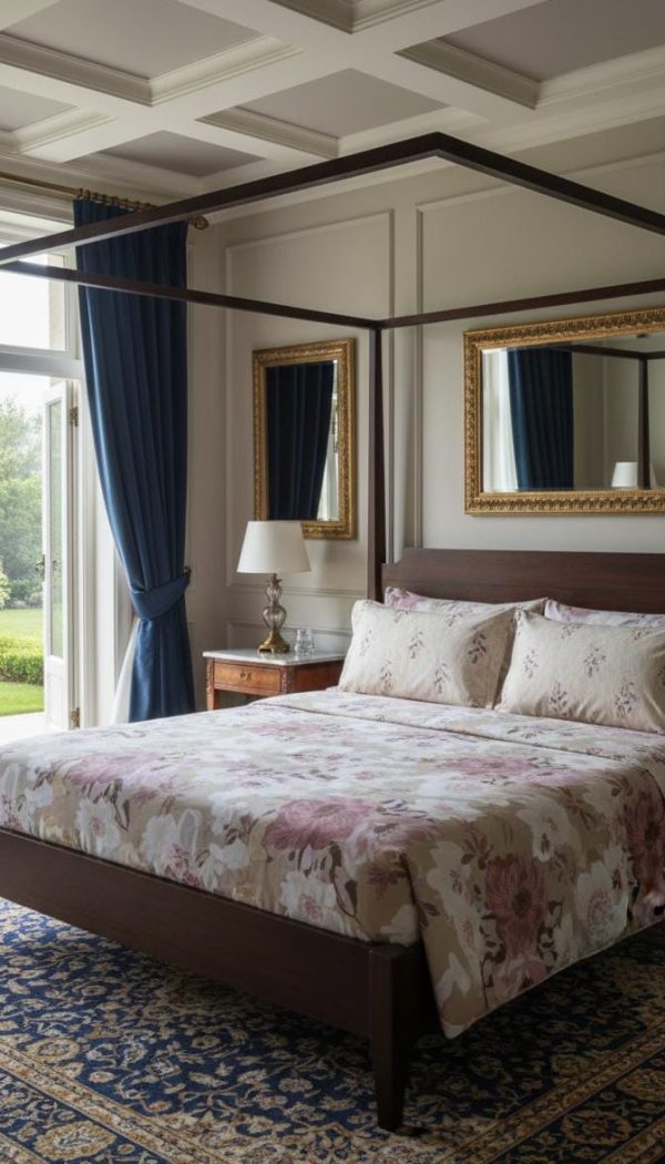 Premium 100% Cotton Double Bed Sheet Set with 2 Pillow Covers