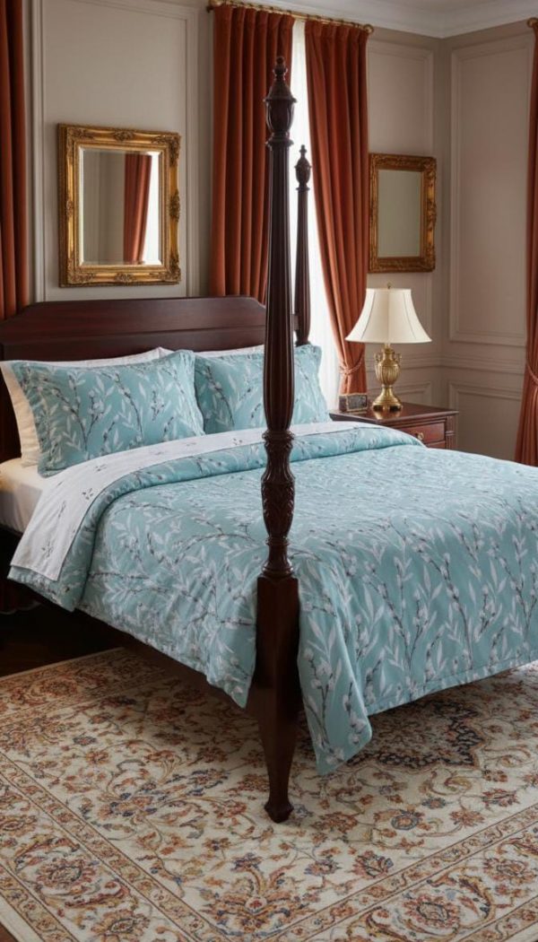 Pure Cotton Block Printed Double Bed Sheet with Two Pillow Covers