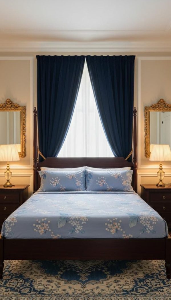 Percale Cotton Double Bed Sheet with 2 Pillow Covers