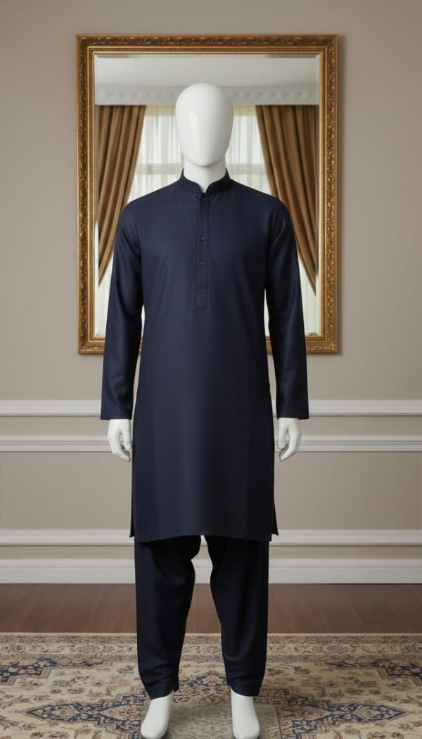 Unstitched Shalwar Qameez – Winter Wool Fabric | Smoke Grey