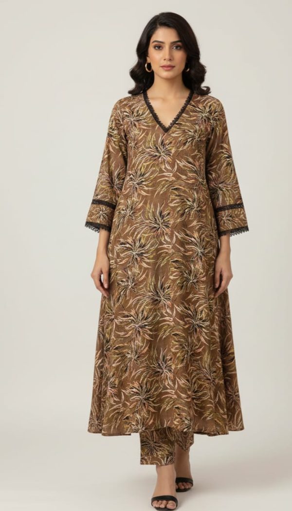 Winter Marina Allover Unstitched 2-Piece for Women