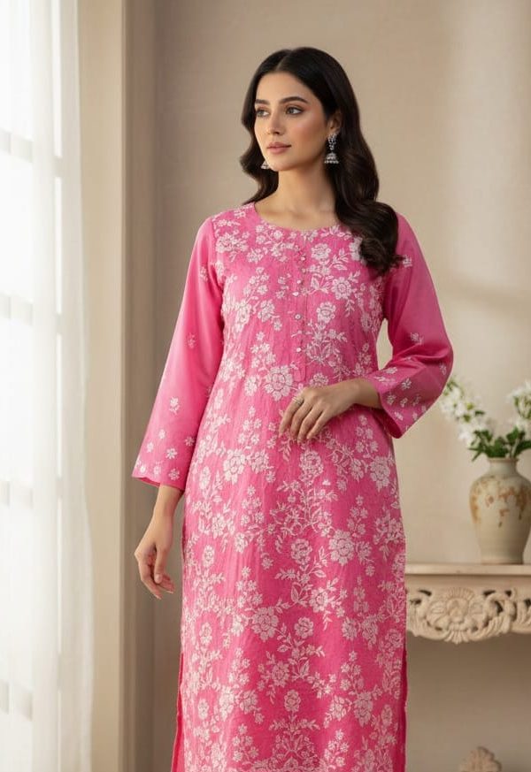 Unstitched embroided 2piece lawn