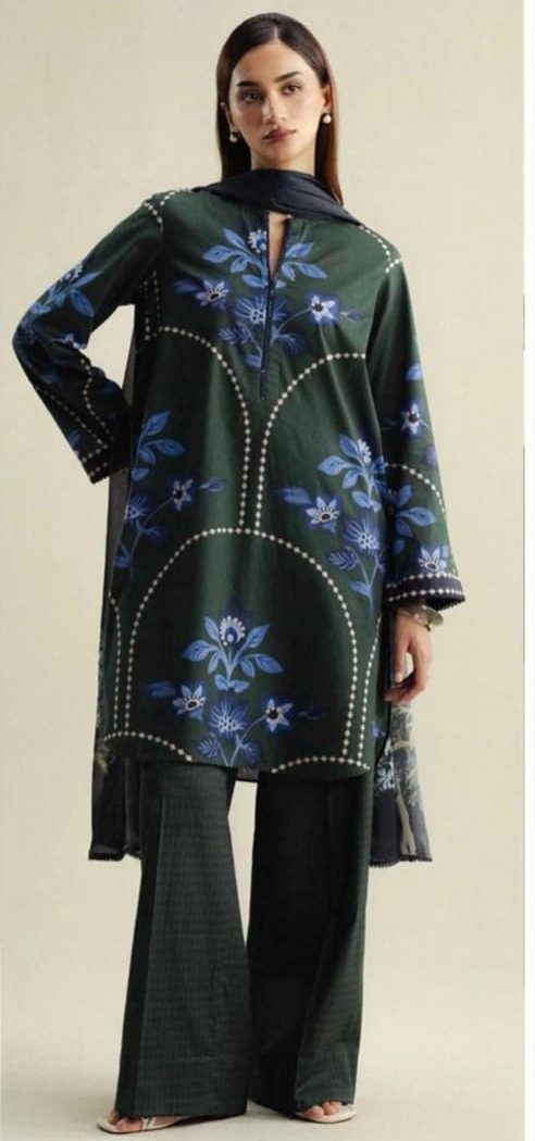 Digital printed unstitched 3 piece