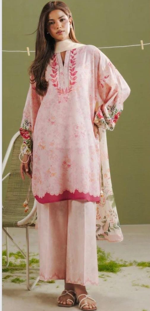 Digital printed lawn unstitched 3 piece